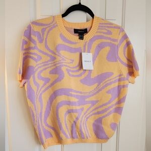 Forever 21 NWT Yellow and Purple Sweater Sz 2X